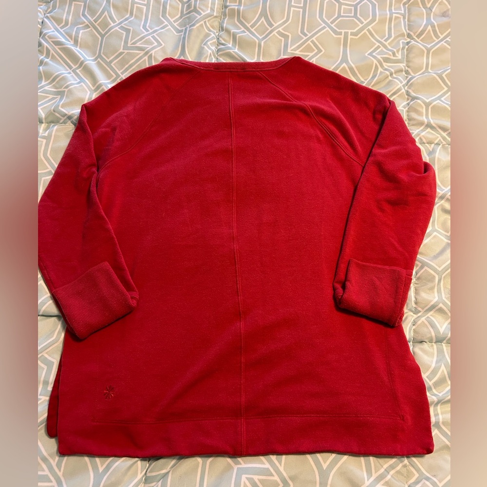 Athleta Coaster Luxe Recover Sweatshirt in Clover Berry Red - Picture 2 of 12